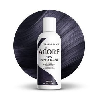 Adore Semi Permanent Hair Color 125 - Purple Black 118 ml