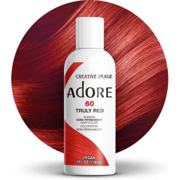 Adore Semi Permanent Hair Color 60 - Truly Red 118 ml