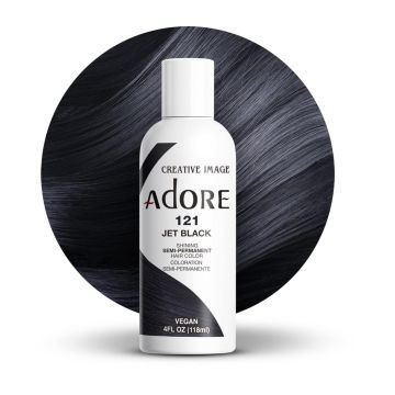 Adore Semi Permanent Hair Color 121 -Jet Black 118 ml