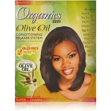 Africa's Best Organics Olive Oil Conditioning Relaxer System -twin Pack Super