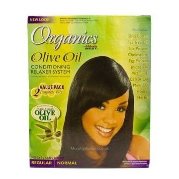 Africa's Best Organics Olive Oil Conditioning Relaxer System -twin Pack Regular
