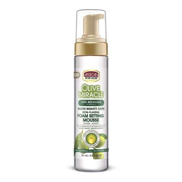 African Pride Olive Miracle Foam Setting Mousse 8.5oz