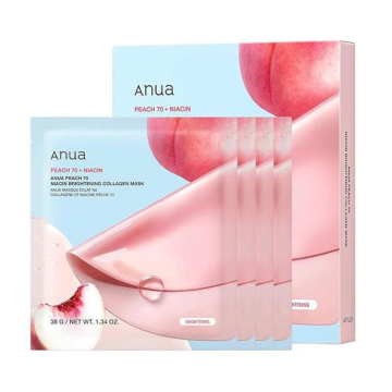 Anua Peach 70+ Niacin Brightening Collagen Mask 4pcs