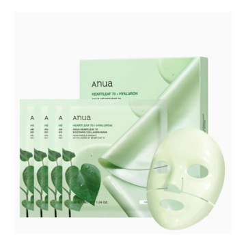 Anua Heartleaf 70 Soothing Collagen Mask 4Pcs
