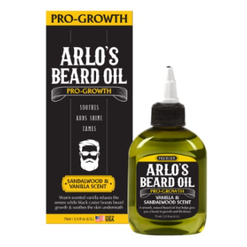 Arlo's Beard Oil Pro-Growth Sandalwood & Vanilla Scent 75ml