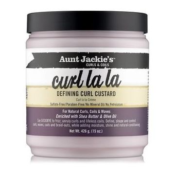 AUNT JACKIE'S CURLS & COILS CURL LA LA DEFINING CURL CUSTARD verpakking