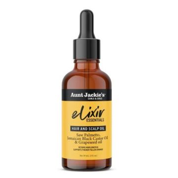Aunt Jackie's Elixir Essentials Saw Palmetto & Jamaican Black Castor Hair & Scalp Oil 59ml