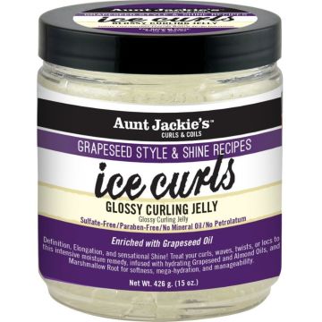 Aunt Jackie's Grapeseed Style & Shine Recipes ICE CURLS Glossy Curling Jelly 426 gr / 15 oz
