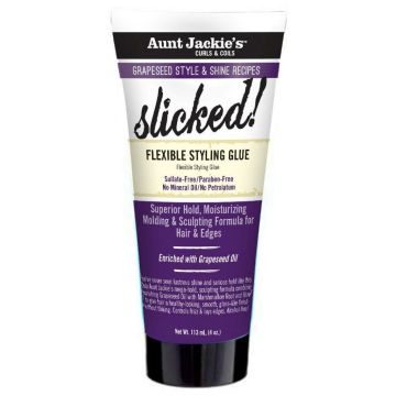 Aunt Jackie's Grapeseed Style & Shine Recipes SLICKED! Flexible Styling Glue