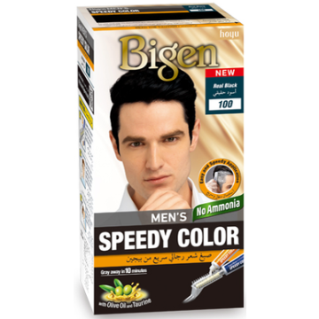 Bigen Mens Speedy Hair Color Real Black 100 verpakking