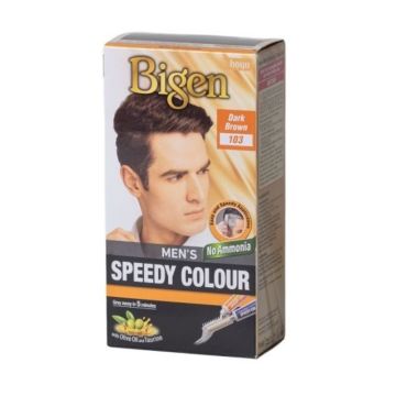 Bigen Mens Speedy Hair Color Dark Brown 103 verpakking