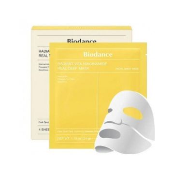 Biodance Radiant Vita Niacinamide Real Deep Mask 4pcs