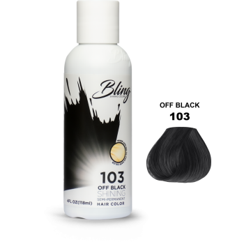 Bling Semi Permanent Hair Color 103 - Off Black 118 ml
