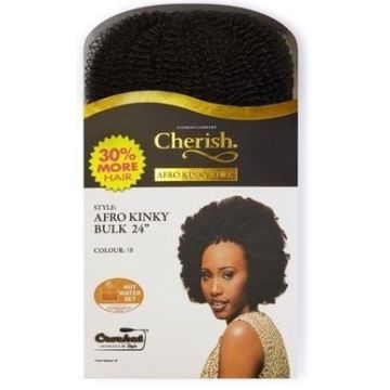 Cherish Afro Kinky Bulk - 1B haarproduct voor volumineuze kapsels