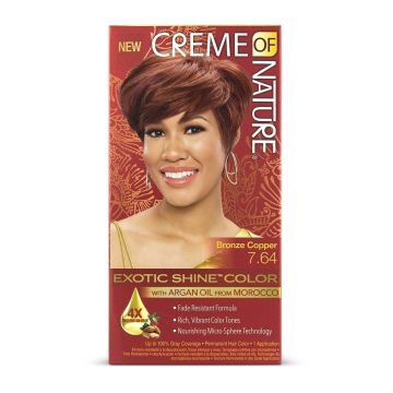 Creme of Nature Exotic Shine Color 7.64 Bronze Copper haarkleuring