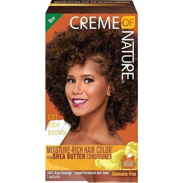 Creme of Nature Moisture-Rich Hair Color Kit C21 Rich Brown