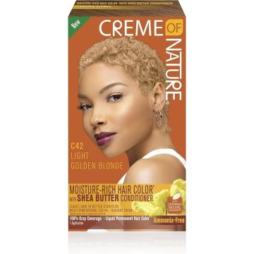 Creme Of Nature Moisture-Rich Hair Color Kit - C42 Light Golden Blonde
