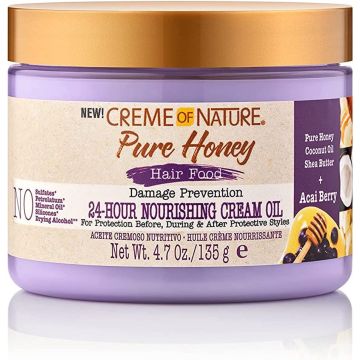 Creme of Nature Pure Honey Hair Food 24-Hour Nourishing Cream Oil 135 g