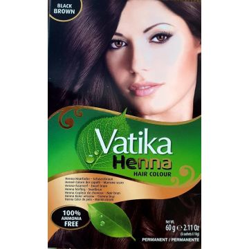 Dabur Vatika Henna Hair Color 6x10 gr - Black Brown verpakking