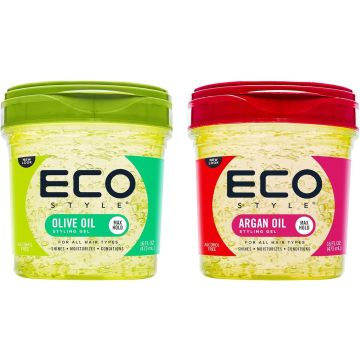 Eco Style Hair Styling Olive & Argan Gel Set