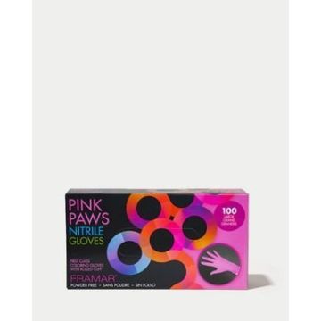 Framar Pink Paws Nitrile Gloves 100st Large