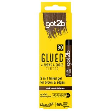 Got2b Glued 4 Brows & Edges Tinted Gel Dark Blond to Brown 16 ml