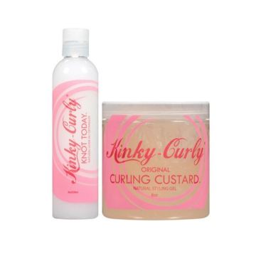 Kinky Curly Knot Today Leave-In Detangler & Curling Custard Set