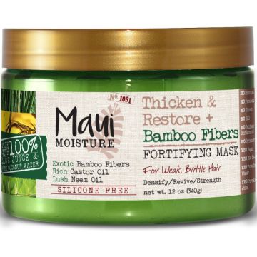 Maui Moisture Thicken & Restore + Bamboo Fiber Fortifying Mask 340g