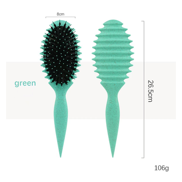 Detangling Curl Shaping Styling Hair Brush in groen