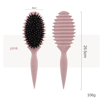 Detangling Curl Shaping Styling Hair Brush in roze