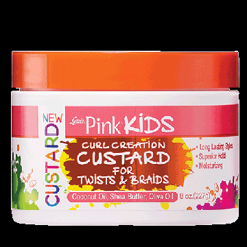 Pink Kids Curl Custard voor vlechten en twists, 227 gram