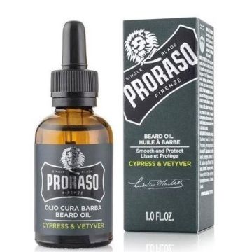 Proraso Beard Oil Cypress & Vetyver Leave-in 30ml verpakking