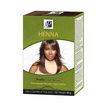 Profix Organics Henna Permanent Powder Haarverf Donkerbruin 60g