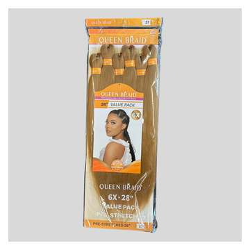 Queen Braids Pre Stretched 6x 28'' in kleur 27