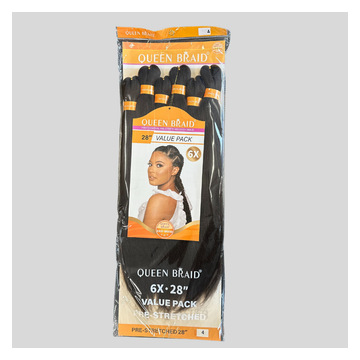 Queen Braids Pre Stretched 6x 28 inch in kleur 4