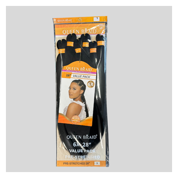Queen Braids Pre Stretched 6x 28'' in kleur 1