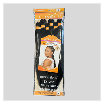 Queen Braids Pre Stretched 6x 28'' 1B product afbeelding