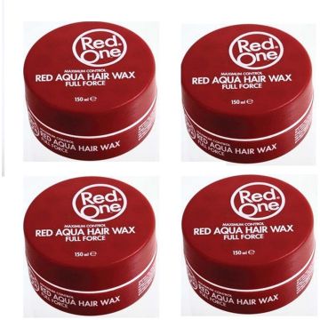 4x RedOne haarwax rood 150ml