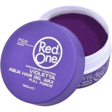 Red One Aqua Hair Gel Wax Violetta 150ml verpakking