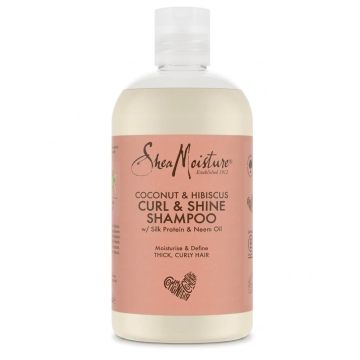 SheaMoisture Coconut & Hibiscus Curl & Shine Shampoo voor Krullend Haar 384 ml