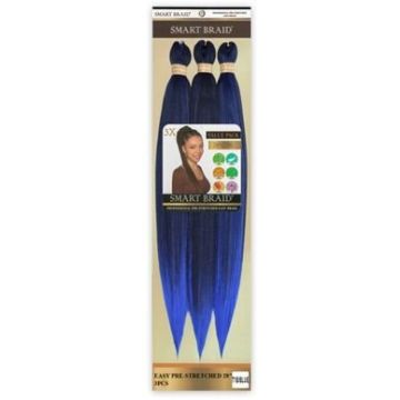 Smart Braids Pre Stretched 3x - 28 Inches #T1B/Blue haarextensions