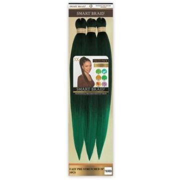 Smart Braids Pre Stretched 3x - 28 Inches #T1B/Green haaraccessoires