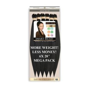 Smart Braids Pre Stretched 6x - 1B voor vlechten