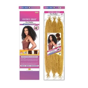 Vivitress Pre Fluffed WaterWave Fro Twist 24 inch - 27 haarextensions