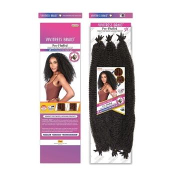 Vivitress Pre Fluffed WaterWave Fro Twist 24 inch - 1B