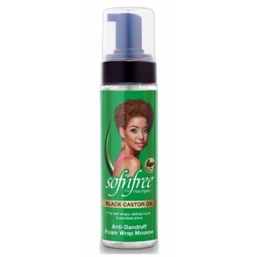 Sof n'free Black Castor Oil Foam Wrap Mousse 200ml