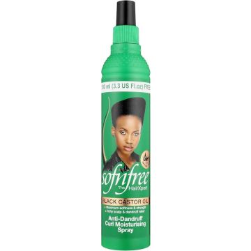 Sof n'free Black Castor Oil Anti-Dandruff Curl Braid Spray 350ml