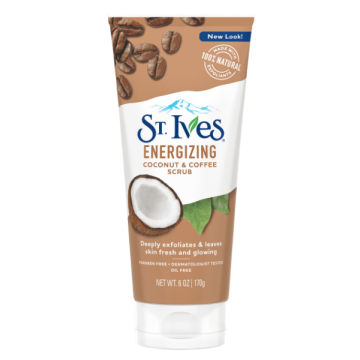 ST. Ives Fresh Energizing Coconut & Coffee Scrub Tube 6oz