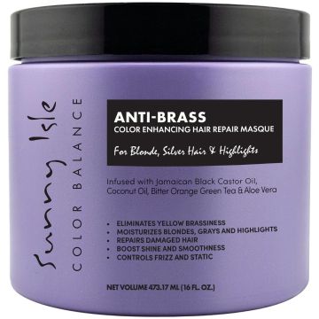Sunny Isle Anti-brass Color Enhancing Purple Hair Repair Masque 473 ml