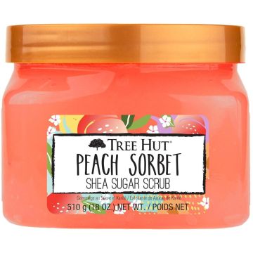 Tree Hut Shea Sugar Scrub Peach Sorbet 510g verpakking